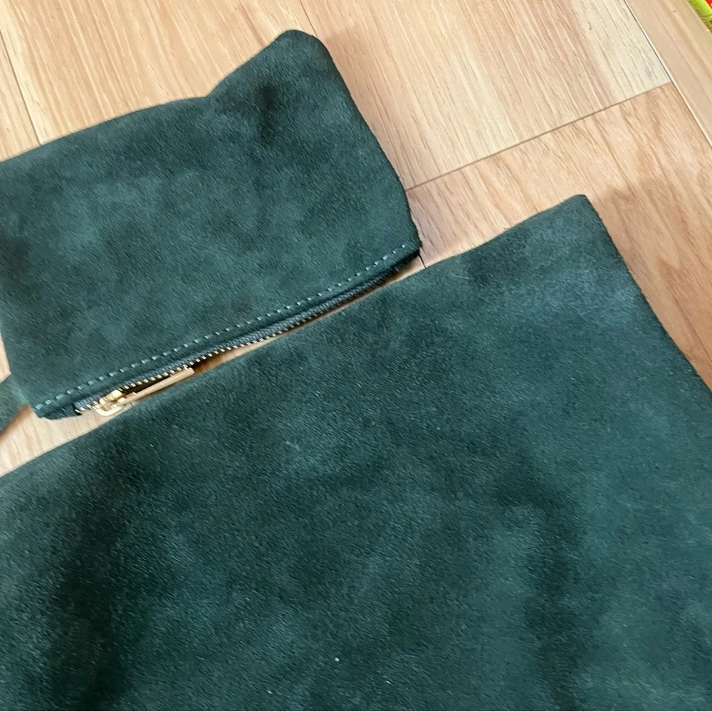 Genuine Green Suede Hobo Bag - Picture 7 of 7